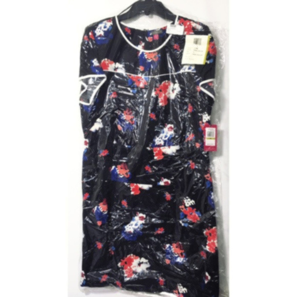 SOLD Vince Camuto Floral Fit & Flare Dress Sz 14 - Picture 5 of 8